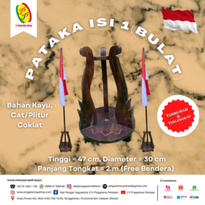 Tiang Bendera Pataka Kayu isi 1